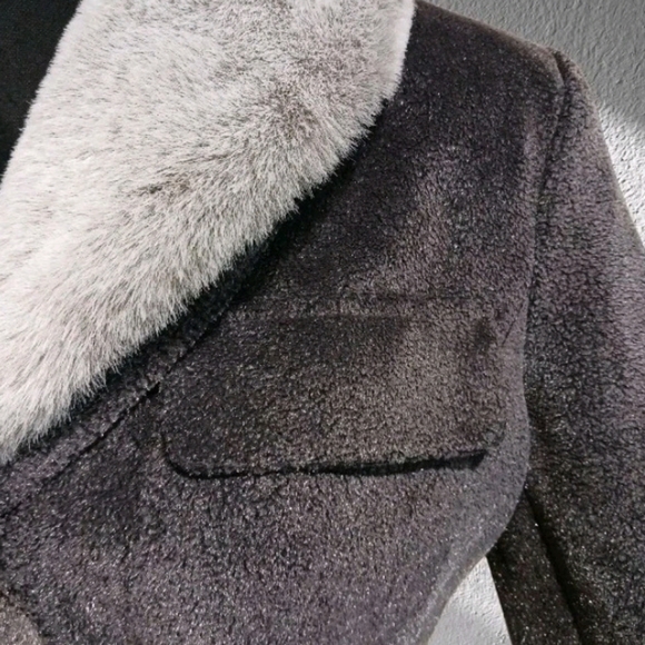 VTG Cadence Faux Fur Convertible Collar Blazer Jacket - Picture 3 of 11